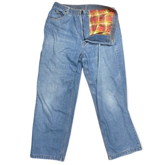 Vintage Other - Vintage Flannel Lined Jeans Haband’s Ice House  Men 36 Long